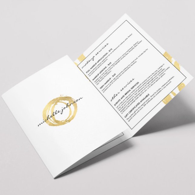 Brochure du logo en cercle peint en or Luxe Faux (Créateur téléchargé)
