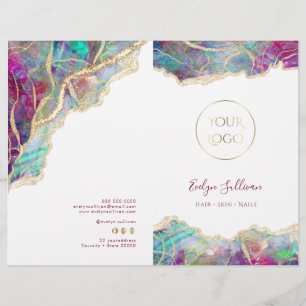 Brochure du menu de service optionnel Fuchsia aqua