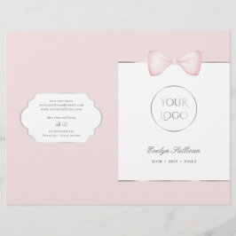 Brochure du menu des services d'arc rose Coquette