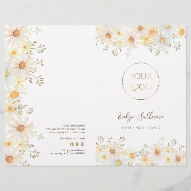 Brochure du menu du service de marais (Devant)