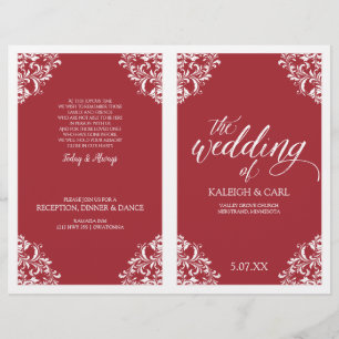 Brochure du programme de mariage élégant - Nadine