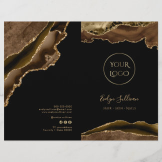 brochure du service agate brun et or