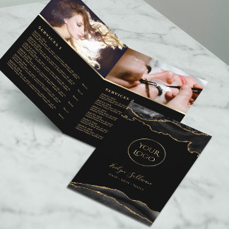 brochure du service agate noir et or