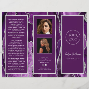 Brochure élégante violet argenté