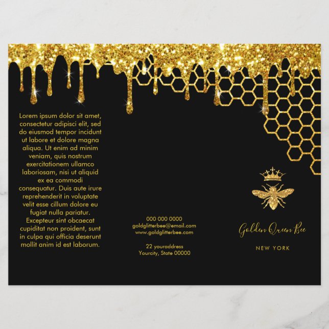 brochure fausse parties scintillant queen bee (Devant)