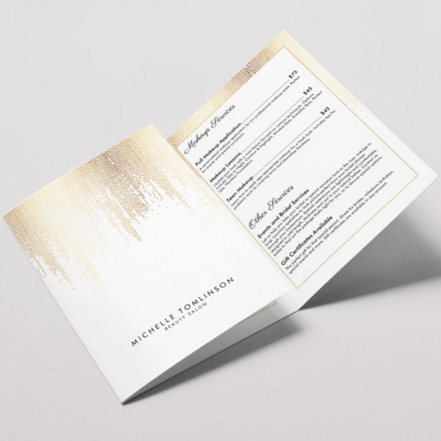 Brochure Motif Luxe Faux Gold Confetti (Créateur téléchargé)