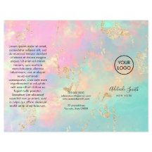brochure opale fine fausse iridescente
