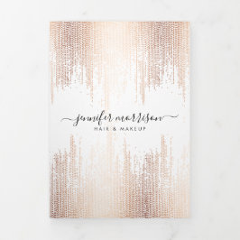 Brochure pour plume Glam Script Rose Gold Confetti