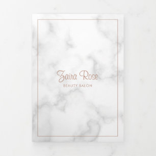 Brochure rose Gold Marble Élégante Business Trifol