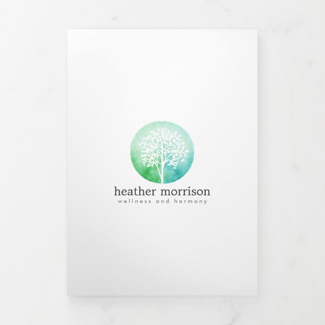 Brochure sur le bien-être de l'arbre d'aquarelle (Page de couverture)