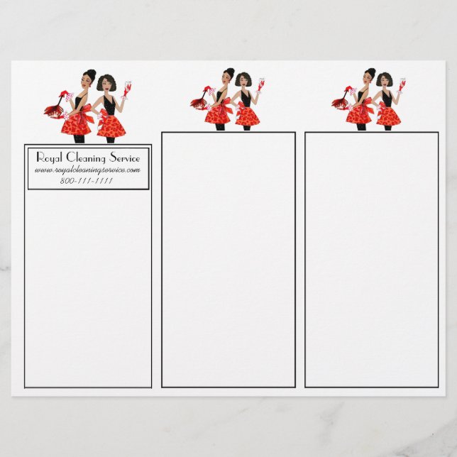 Brochures de nettoyage à trois volets (Devant)