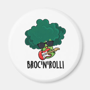 Brock and Roll Funny Veggie Broccoli Pun Magnet