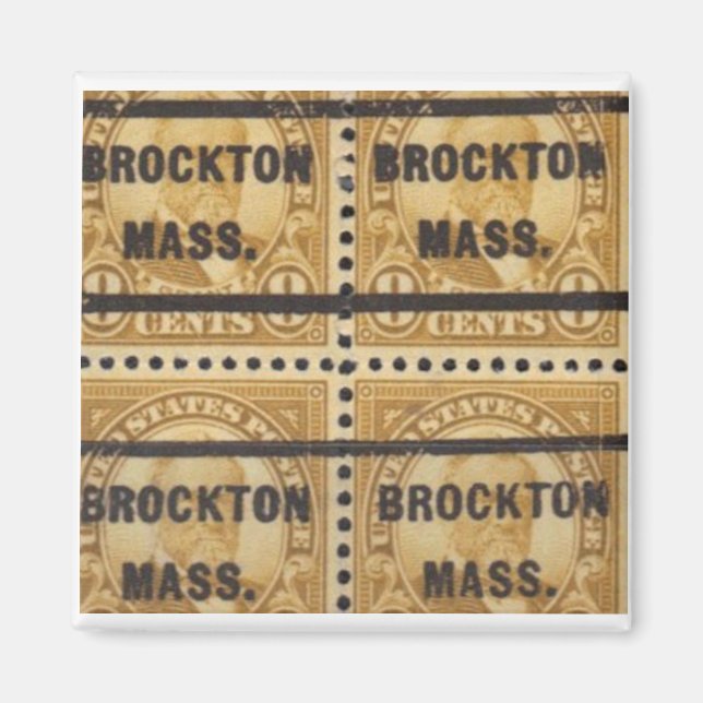 Brockton Briefmarke Magnet 1 (Vorne)
