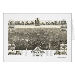 Brockton, carte panoramique de mA - 1882
