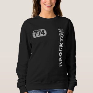 Brockton Massachusetts 774 Area Code Vintag Retro Sweatshirt