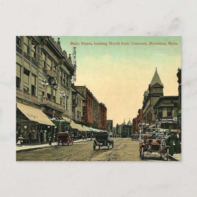 Brockton, Massachusetts, carte postale vintage 191 (Devant)