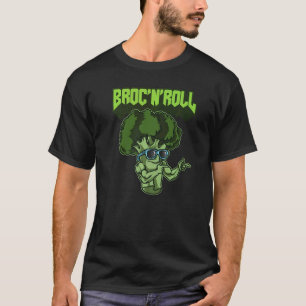 Broc'n'roll Veggie Vegan Vegetarisch Brokkoli T-Shirt