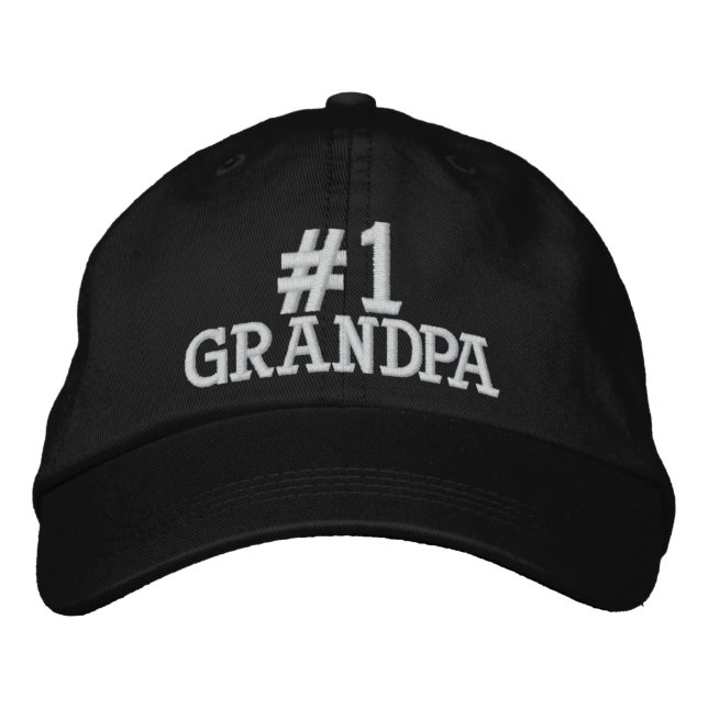 Brodée #1 Numéro Un grand-père Casquette brodé (Devant)