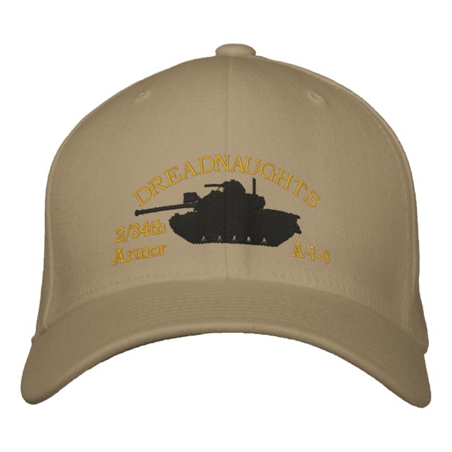 Brodée 2/34e Armor VSM M48 & VSM Ribbon Casquette brodé (Devant)