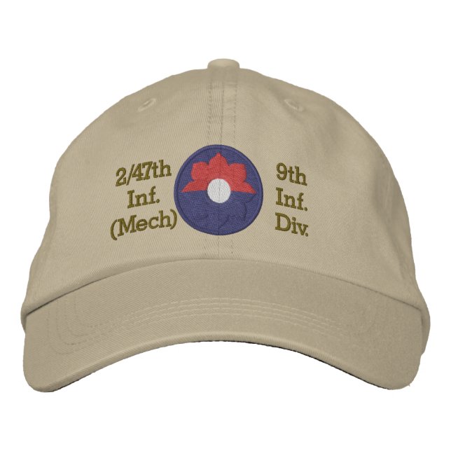 Brodée 2/47th Inf. 9e Inf. Division. Casquette brodé de p (Devant)