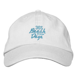 Brodée 365 JOURS DE PLAGE casquette (blanc/bleu)