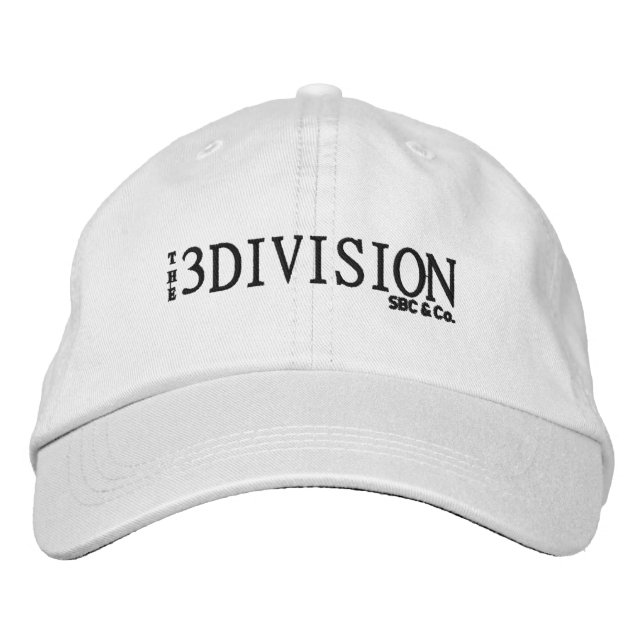Brodée 3DIVISION tout casquette blanc (Devant)