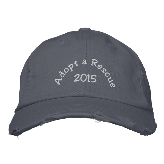 Brodée Adopter un Casquette Secouru Customisé en détresse (Devant)