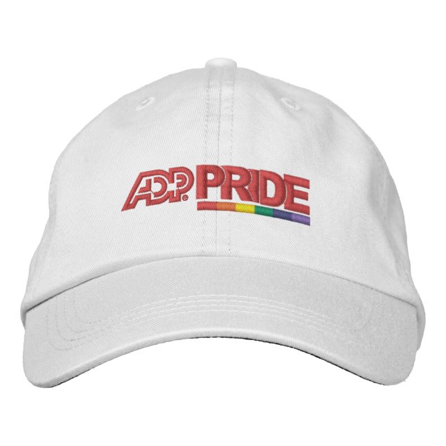 Brodée ADP Pride Casquette réglable - Blanc (Devant)