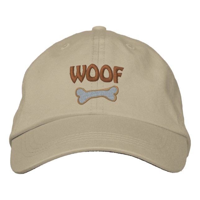 Brodée Amoureux des chiens WOOF Casquette brodé (Devant)