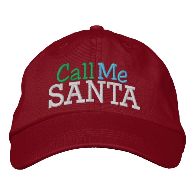 Brodée Appelez-moi PÈRE NOËL ... ; ) Casquette par SRF (Devant)