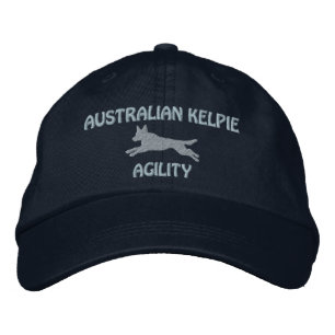 Brodée Australien Kelpie Agility brodé Casquette (bleu)