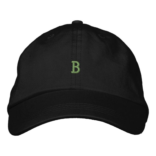 Brodée B Lettre imprimé Monogramme initial Casquette brod (Devant)