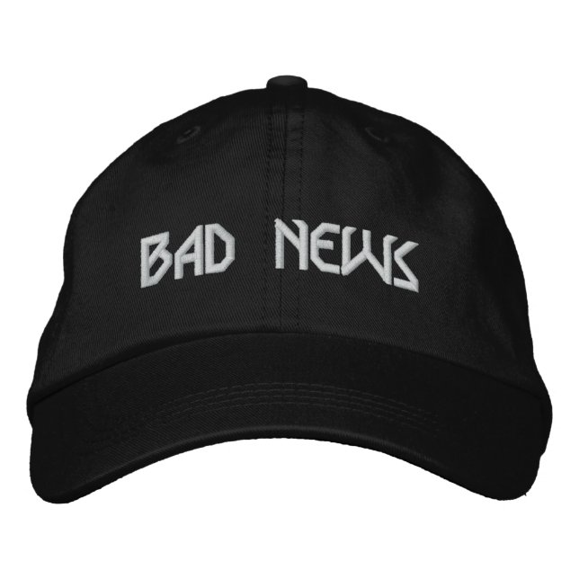 Brodée BAD NEWS logo casquette (Devant)