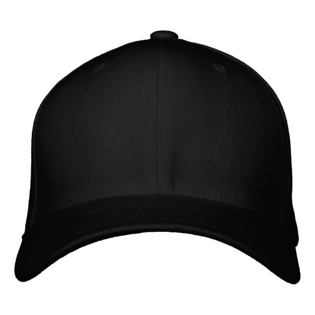 Brodée Broder votre propre Casquette de laine Black Flexf (Devant)