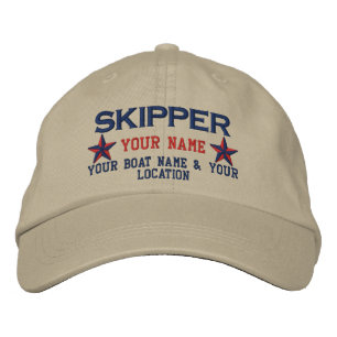 Brodée Broderie Casquette à bille des étoiles de skipper