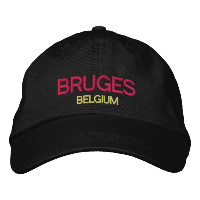 Brodée Bruges, Belgique Casquette de baseball personnalis (Devant)