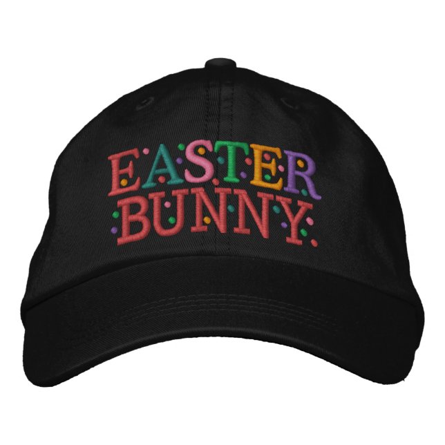 Brodée BUNNY de Pâques Casquette par SRF (Devant)