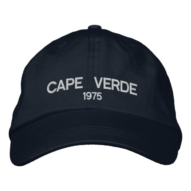 Brodée Cap-Vert Casquette ajustable personnalisé (Devant)