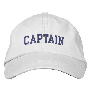 Brodée Capitaine nautique Casquette White