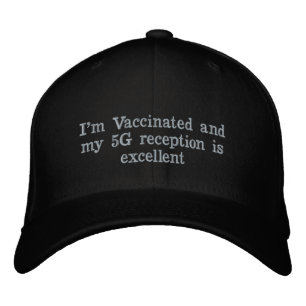 Brodée casquette 5G vacciné - avant seulement (coût inf