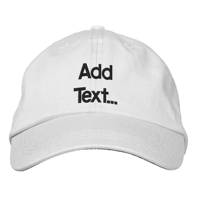 Brodée Casquette ajustable personnalisé (Devant)