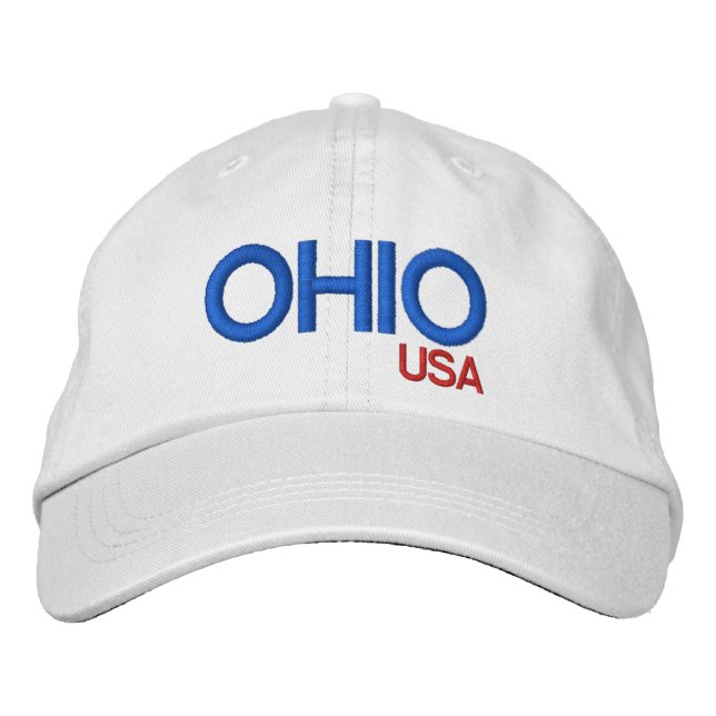 Brodée Casquette ajustable personnalisé Ohio (Devant)