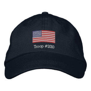 Brodée Casquette américain avec Troie modifiable # ci-des