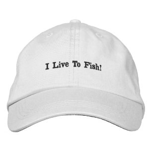 Brodée Casquette Baseball I Live To Fish