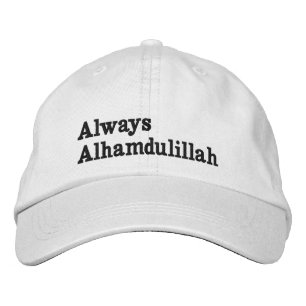 Brodée Casquette Blanche "Always Alhamdulillah"