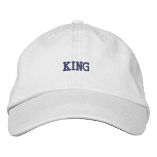 Brodée Casquette blanche élégante avec texte personnalisé