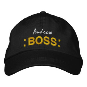 Brodée CASQUETTE BOSS avec étoiles et nom personnalisé V0