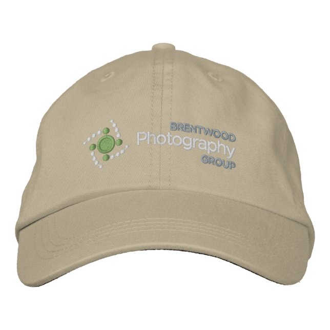 Brodée Casquette BPG avec logo blanc sur tissu foncé (Devant)