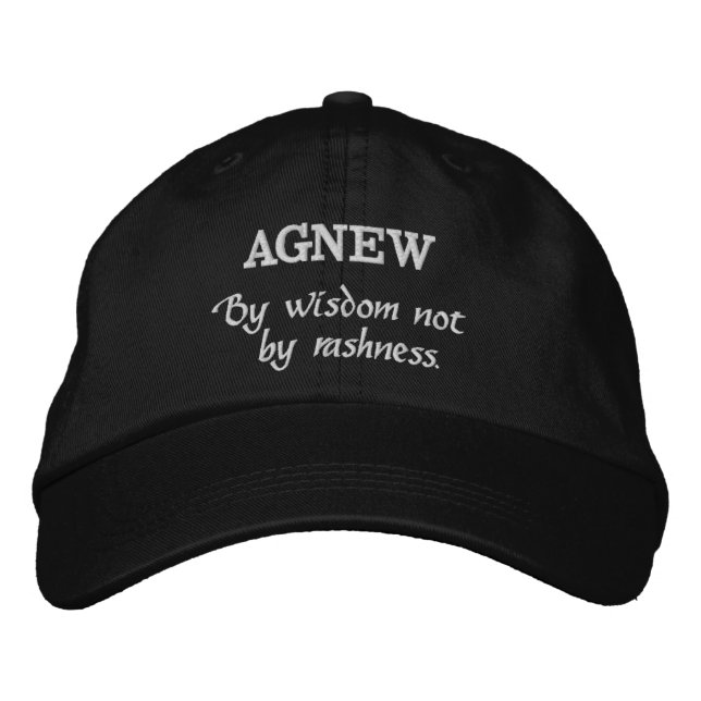 Brodée Casquette brodé Agnew Clan Motto (Devant)