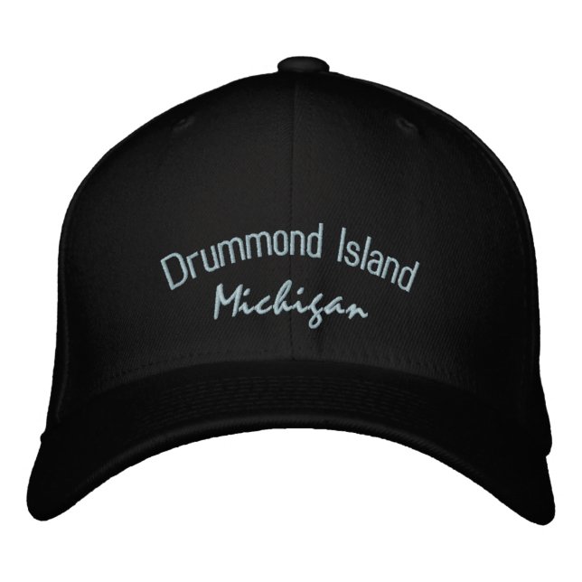 Brodée Casquette brodé de Drummond Island Michigan (Devant)